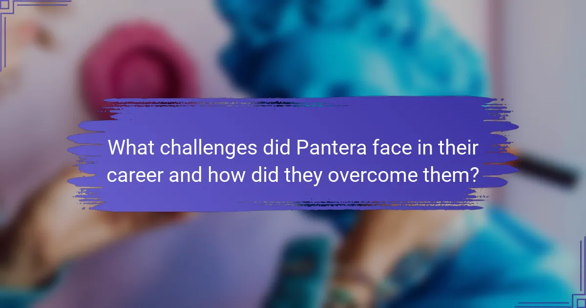 What challenges did Pantera face in their career and how did they overcome them?