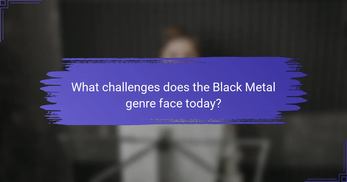What challenges does the Black Metal genre face today?